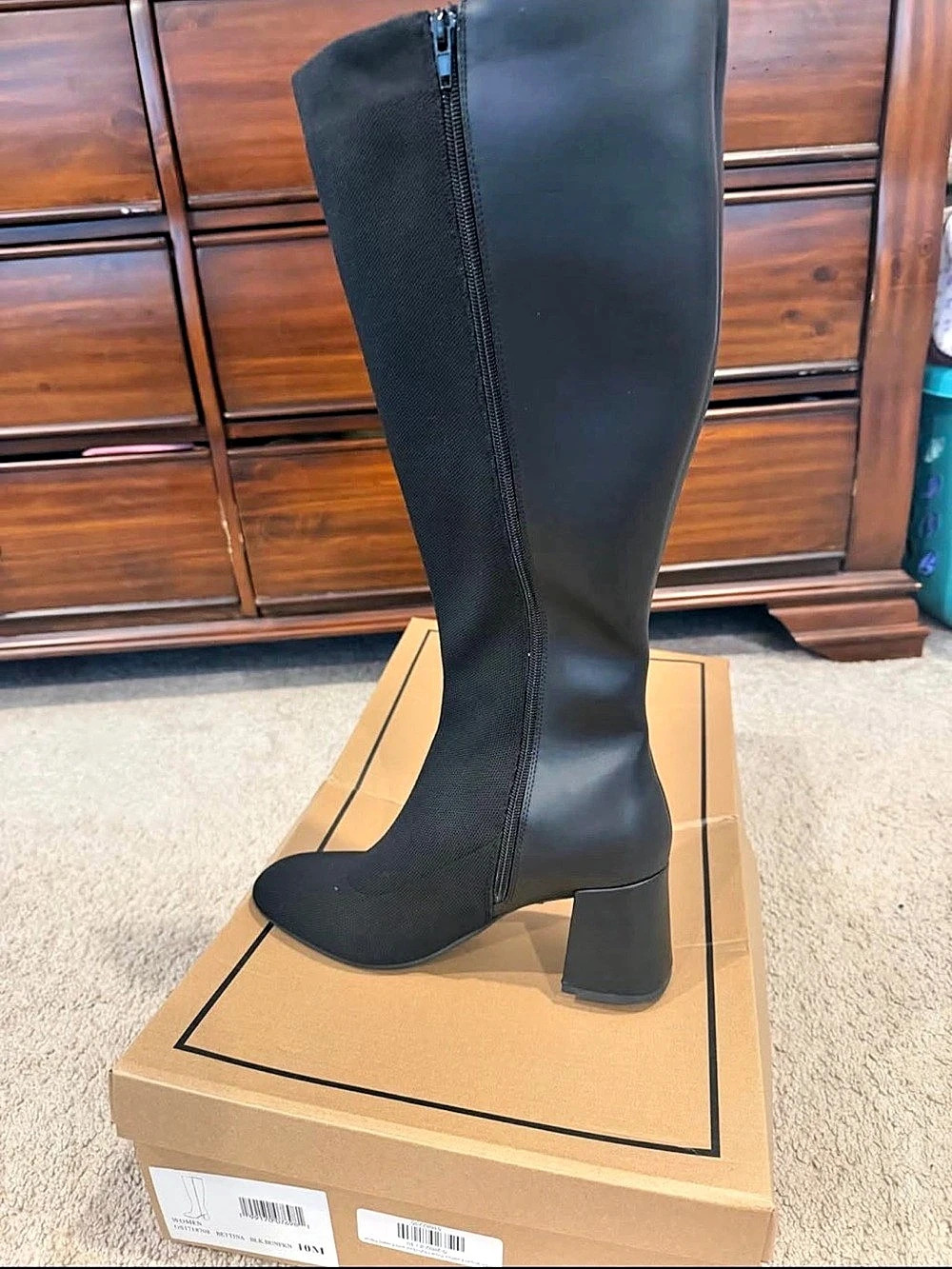 Mia Bettina Knee High Boot Black Heeled Boots US 10M